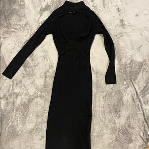 Chic Black Long Sleeve Dress